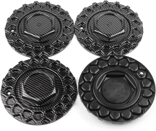 Vista 7 de 168 mm 6.61 pulgadas Tapacubos centrales para ruedas estilo BBS-09.24.004 09.24.028, paquete de 4 cubiertas centrales negras de repuesto