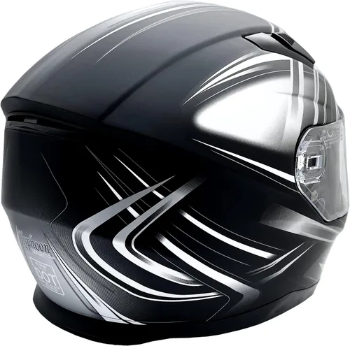 Vista 3 de Typhoon - Casco de motocicleta de cara completa para adultos con protección solar desplegable certificado DOT