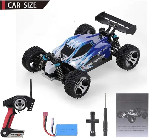 Vista 9 de GoolRC WLtoys A959 RC Car, 1:18 Escala 2.4Ghz Vehículo de Control Remoto Camiones todoterreno, 4WD 45KM/H Carreras de Alta Velocidad Buggy Car RTR