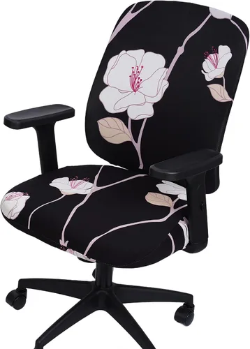 Vista 25 de Melaluxe Funda para silla de oficina de computadora, funda universal protectora y elástica para silla giratoria elástica