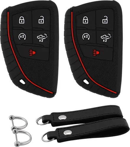 Vista 12 de Funda para Llavero de Silicona para Auto Compatible con Ford F150 Explorer Mustang Edge, para Lincoln MKZ MKX MKC con 5 Botones, Protector Completo