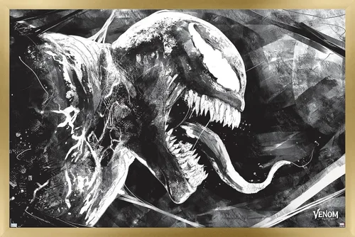 Vista 14 de Trends International Marvel Venom: Let There be Carnage - Póster de pared de boceto, 22.4 pulgadas de largo x 14.7 W, versión enmarcada en madera