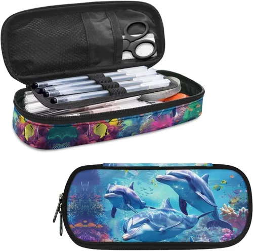 Vista 35 de Estuche para lápices de caballo con bandera estadounidense para adultos y niños, bolsa de lápices estética de gran capacidad, portalápices portátil