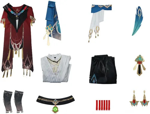 Vista 2 de Weixu Men Cape Uniform Cosplay Costume Outfit Halloween Carnival Suit