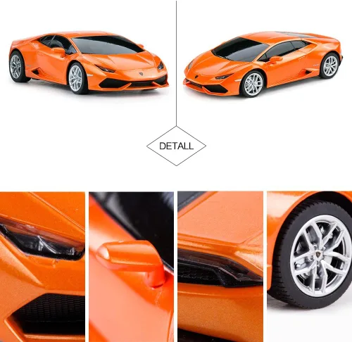 Vista 5 de RASTAR Auto a control remoto 1:24 RC Lamborghini HURACÁN LP610-4 Vehículo modelo de coche de juguete, naranja