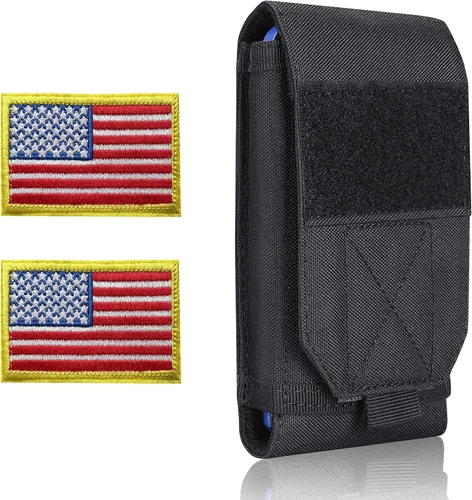 Vista 12 de Funda táctica negra Molle para teléfono celular, resistente al agua, para iPhone 11, 12, 13 Pro Max, para Samsung S22, S21, S20, FE, Note 20, A13