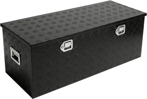 Vista 12 de Caja de herramientas de aluminio de 36 pulgadas, caja de herramientas de 5 bares, caja de herramientas de almacenamiento Orgainzer con pestillo
