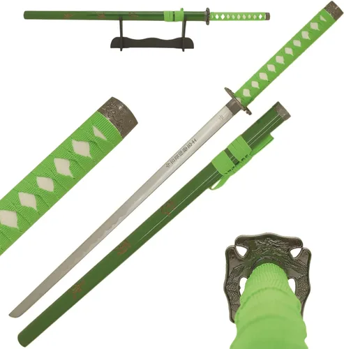 Vista 14 de Snake Eye Tactical Espada samurái katana de dos tonos con soporte de espada gratis