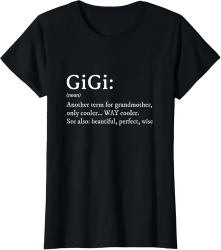 Vista 51 de Gigi Definition - Camiseta de regalo para abuela, cumpleaños y abuela, Negro