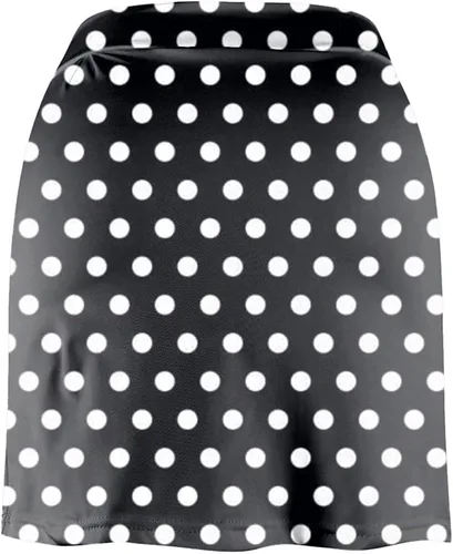 Vista 5 de Falda corta plisada con estampado de leopardo y lunares para mujer, informal, para correr, yoga, tenis
