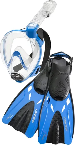 Vista 8 de Set de snorkel para adultos - Máscara de cara completa, vista amplia y clara, sistema antivaho - Respiración fácil: la seguridad es lo primero