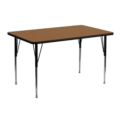 Vista 11 de EMMA + OLIVER Mesa de actividades ajustable con laminado térmico gris 24x48