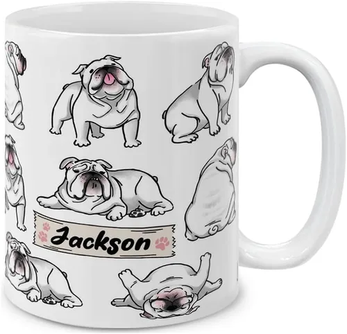 Vista 12 de MUGBREW Taza de café de cerámica con posturas divertidas de pastor australiano, 11 onzas Pastor australiano Posturas divertidas y juguetonas