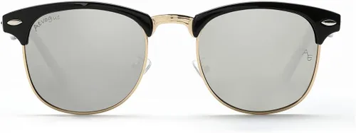 Vista 64 de AEVOGUE Gafas de sol polarizadas para mujeres y hombres semi marco retro gafas de sol AE0369
