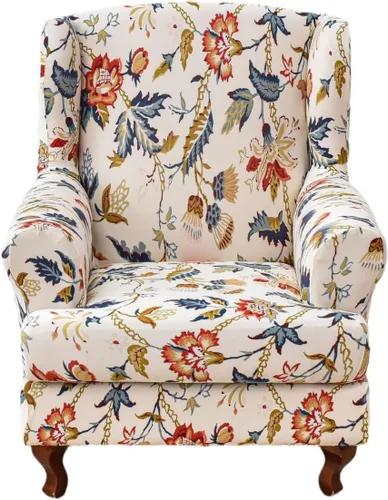 Vista 146 de Eco-Ancheng Funda para silla Wingback, 2 piezas, respaldo de ala, fundas de elastano para sillón con respaldo de ala, fundas para sillón con parte
