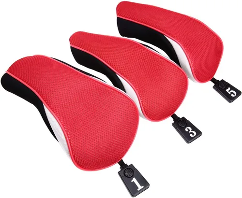 Vista 6 de Sword &Shield sports 3 unids/set conductor # 1 3 5 Fairway cubierta de madera del club de golf Headcover Negro