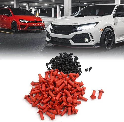 Vista 2 de uxcell 170pcs coche universal hongo en forma de reparación de neumáticos insertos tapones rojo negro