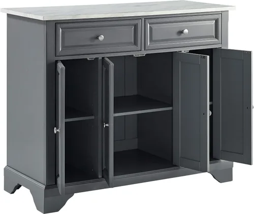Vista 9 de Crosley Furniture Avery - Isla de cocina, estantes de almacenamiento