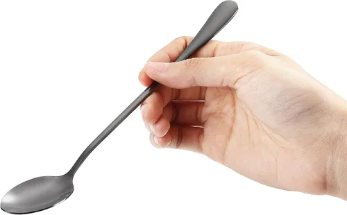 Vista 9 de Marco Almond KYA39 - Juego de cuchillos de cocina + cucharas de mango largo de acero inoxidable con revestimiento de titanio KYA59