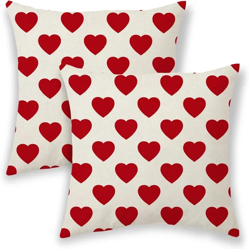 Vista 42 de Fundas de almohada de Navidad de 16 x 16 pulgadas, almohadas decorativas de Navidad con copos de nieve dorados, blancos y rojos para sofá, fundas