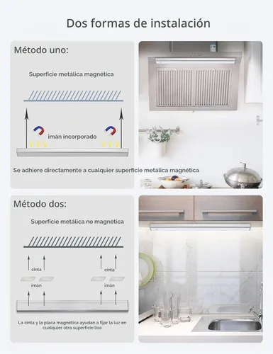 Vista 6 de Iluminación automática inalámbrica de 48 LED para gabinete de cocina, sensor de movimiento, luz recargable, luz de despensa, luces de armario a