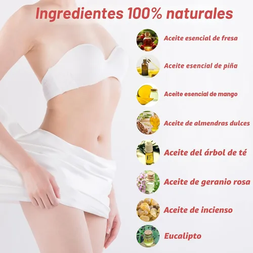 Vista 5 de Wovarkie 3 paquetes de aceite Yoni para mujeres, aceite femenino íntimo 100% natural para desodorante femenino, elimina el olor y equilibra el pH
