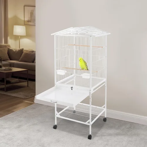 Vista 3 de Jaula de pájaro de metal,Jaulas grandes para periquitos para loro,Cockatiel Estilo-31