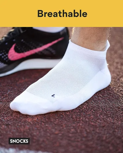 Vista 3 de Snocks S-XL 6 pares de calcetines para correr para hombres y mujeres calcetines para correr para mujer y calcetines de entrenamiento para hombre