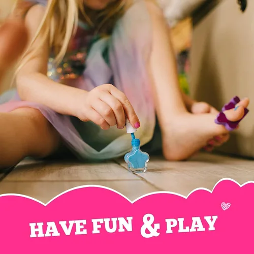 Vista 6 de Lukax Juego de esmaltes de uñas para niñas – 6 colores no tóxicos seguros para niños pequeños, a base de agua, despegar y quitar poco olor, kit