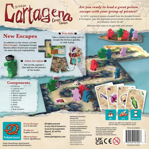 Vista 3 de Cartagena Escape Diaries - Juego de estrategia de aventura pirata para niños y adultos, a partir de 8 años, 2-5 jugadores, 30-45 minutos de tiempo
