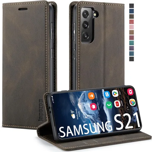 Vista 16 de Funda tipo cartera para Samsung Galaxy S21 5G con bloqueo RFID, color negro