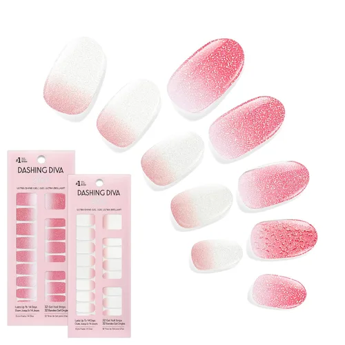 Vista 13 de Dashing Diva Paquete de tiras de uñas brillantes, la colección más vendida, Lavender Dreams & After Glow - Sin rayos UV, resistentes al