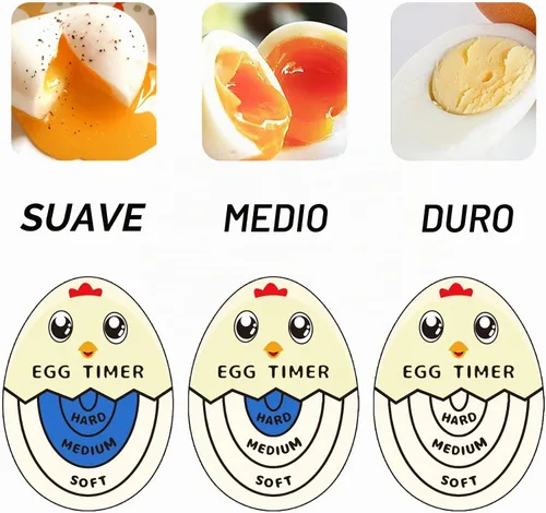 Vista 3 de Lasubst Temporizador de huevos para hervir huevos que cambia de color cuando termina, azul