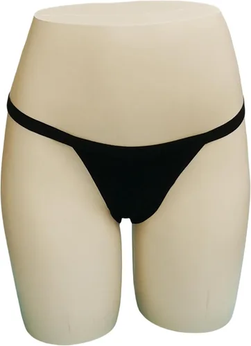 Vista 2 de Paquete de 5 Tangas de Mujer de Algodón y Spandex en Negro, Blanco y Rojo, Ropa Interior Tipo G-string