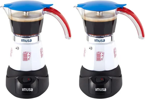 Vista 11 de IMUSA Cafetera eléctrica de almendras de 3 o 2 tazas, cafetera moka compacta con función de mantener el calor, base desmontable, cafetera de leche