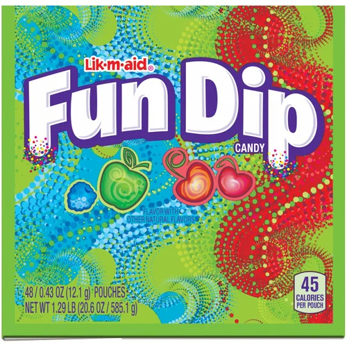 Vista 4 de Wonka Fun Dip, paquete de fiesta de sabores surtidos, paquetes de 0.43 onzas (48 unidades)