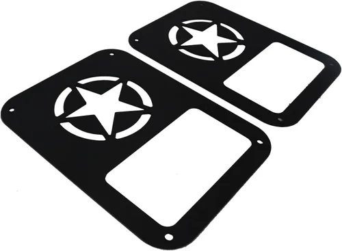 Vista 6 de Hooke Road Protector de luz trasera JK Wrangler, cubierta de luz trasera de cinco estrellas para Wrangler JK y Wrangler Unlimited 2007-2018 - Par