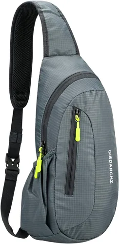 Vista 11 de Mochila cruzada para hombres y mujeres, mochila para el pecho, bolsa de hombro, gimnasio, ciclismo, viajes, deportes al aire libre