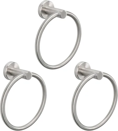 Vista 18 de NearMoon Anillo de Toalla de Baño, Accesorios de Ferretería de Baño - Soporte de Toalla de Mano de Acero Inoxidable Engrosado para Baño, Colgador