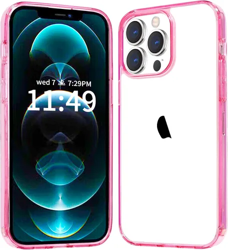 Vista 10 de JJGoo Compatible con iPhone 12 Pro Max, transparente, a prueba de golpes, delgada, antiarañazos, carcasa protectora de policarbonato duro