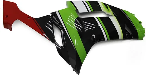 Vista 6 de Sportfairing - Kit de carenado de inyección para ZX6R 2007 2008, kit de cuerpo de plástico ABS para carenados ZX-6R 07 08, color verde y negro