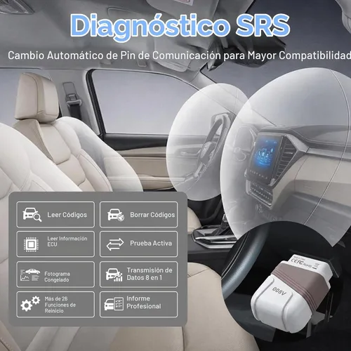 Vista 5 de OBD2 escáner Bluetooth, motor AT ABS SRS herramienta de diagnóstico para iOS Android, protocolo privado herramienta de diagnóstico automotriz