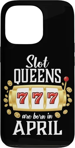 Vista 10 de Slot Queens Are Born In April Casino Women's Birthday Case for iPhone 16