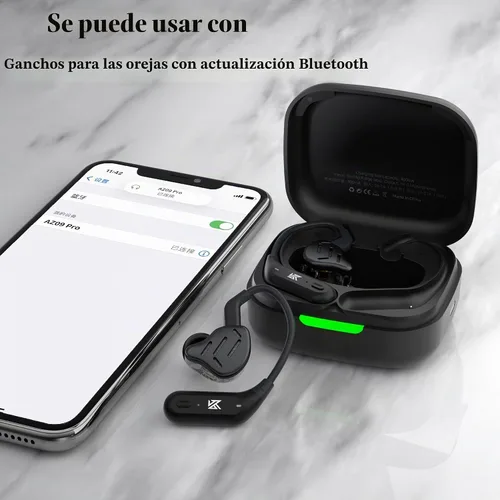 Vista 5 de KZ Auriculares Zax en el oído Monitor, 7BA+1DD híbrido IEM con micrófono