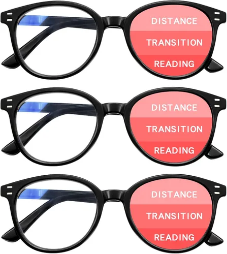 Vista 8 de SIGVAN Lentes de lectura progresivos multienfoque con bloqueo de luz azul, para mujeres y hombres, anteojos para computadora, lectores de bisagra