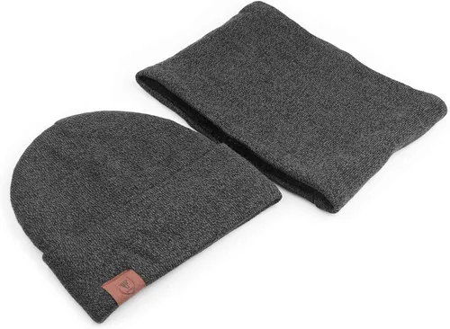 Vista 4 de Winter Beanie Daily Hat - Thermal Polar Fleece Ski Stocking Skull Cap for Men and Women Set