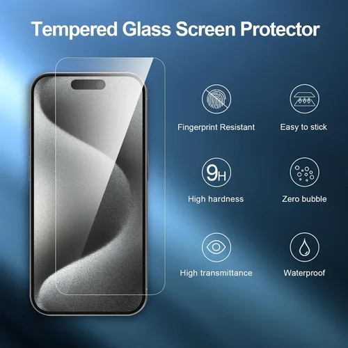 Vista 187 de NEW'C Paquete de 3 protectores de pantalla de privacidad para iPhone Air/iPhone 17 Air (6.5 pulgadas), película de vidrio templado antiespía