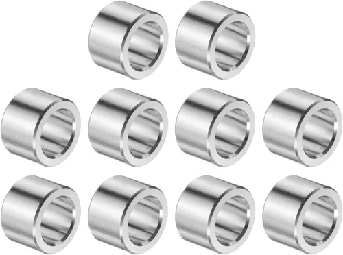 Vista 65 de uxcell 10 piezas de espaciador de acero inoxidable de 3/8" de diámetro interno x 3/4" de diámetro exterior x 1" de longitud, espaciador de rosca