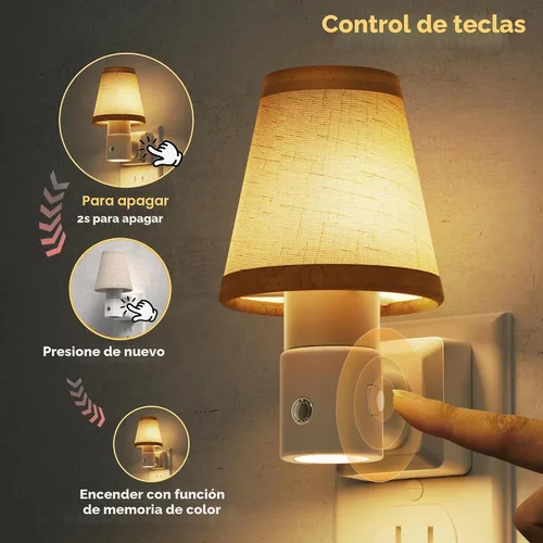 Vista 2 de L LOHAS LED Las luces nocturnas se enchufan a la pared, enchufe en la luz Beige-3000K