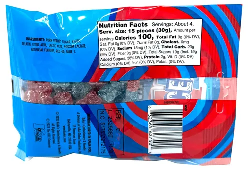 Vista 2 de crait Icee Sour Gummy Bears, Sour Candy, Gummy Candy Cherry y Blue Raspberry Sour Gummies 4 onzas (paquete de 3)